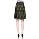 Abstract Skulls Death Pattern A-Line Skirt View2