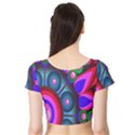 Abstract Digital Art  Short Sleeve Crop Top (Tight Fit) View2