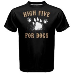 High Five For Dogs - Men s Cotton Tee by FunnySaying
