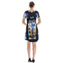 Art Church Window Short Sleeve V-neck Flare Dress View2