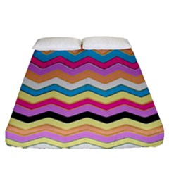 Chevrons Pattern Art Background Fitted Sheet (king Size)