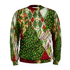 Christmas Quilt Background Men s Sweatshirt by Nexatart