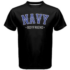 Navy Boyfriend -  Men s Cotton Tee by FunnySaying