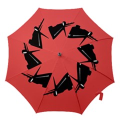 Air Plane Boeing Red Black Fly Hook Handle Umbrellas (large) by Alisyart