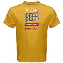 Yellow Ice Cold Served Here For You  Men s Cotton Tee by FunnySaying