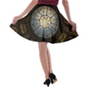Black And Borwn Stained Glass Dome Roof A-line Skater Skirt View2