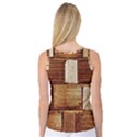 Brown Wall Tile Design Texture Pattern Women s Basketball Tank Top View2
