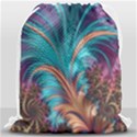 Feather Fractal Artistic Design Drawstring Bag (Large) View1