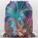 Feather Fractal Artistic Design Drawstring Bag (Large) View2