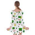 St. Patrick s day pattern Long Sleeve Skater Dress View2