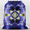 Fractal Fantasy Blue Beauty Drawstring Bag (Large) View2