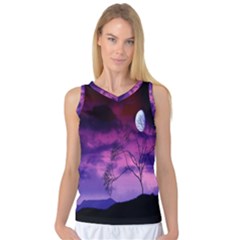 Purple Sky Women s Basketball Tank Top
