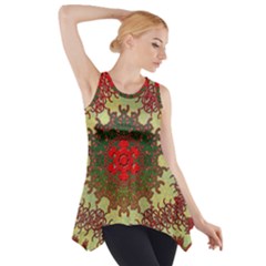 Tile Background Image Color Pattern Side Drop Tank Tunic