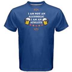Blue I Am Not An Alcoholic  Men s Cotton Tee by FunnySaying