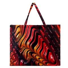 Abstract Fractal Mathematics Abstract Zipper Large Tote Bag by Amaryn4rt