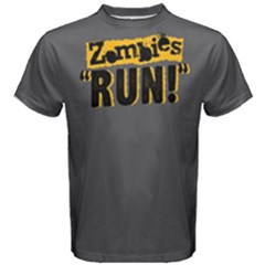 Zombies Run - Men s Cotton Tee by FunnySaying