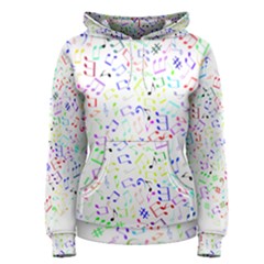 Prismatic Musical Heart Love Notes Rainbow Women s Pullover Hoodie by Alisyart