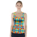 Pop Art Abstract Design Pattern Racer Back Sports Top View1