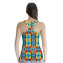 Pop Art Abstract Design Pattern Racer Back Sports Top View2