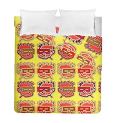 Funny Faces Duvet Cover Double Side (full/ Double Size) by Amaryn4rt