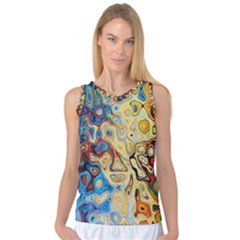 Background Structure Absstrakt Color Texture Women s Basketball Tank Top