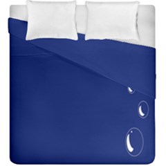 Bubbles Circle Blue Duvet Cover Double Side (king Size) by Alisyart