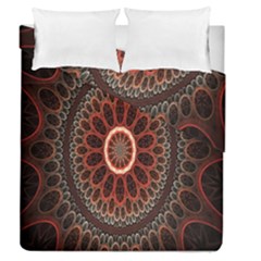 Circles Shapes Psychedelic Symmetry Duvet Cover Double Side (queen Size) by Alisyart