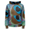 Peacock Feather Lines Background Women s Pullover Hoodie View1