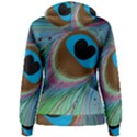 Peacock Feather Lines Background Women s Pullover Hoodie View2