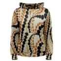 Polka Dot Texture Fabric 70s Orange Swirl Cloth Pattern Women s Pullover Hoodie View1