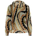 Polka Dot Texture Fabric 70s Orange Swirl Cloth Pattern Women s Pullover Hoodie View2