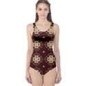 Seamless Ornament Symmetry Lines One Piece Swimsuit View1