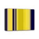 Yellow Blue Background Stripes Mini Canvas 7  x 5  View1