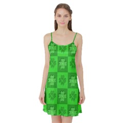 Fabric Shamrocks Clovers Satin Night Slip