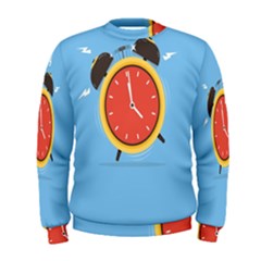 Alarm Clock Weker Time Red Blue Men s Sweatshirt by Alisyart
