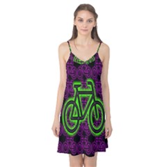 Bike Graphic Neon Colors Pink Purple Green Bicycle Light Camis Nightgown by Alisyart