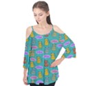 Meow Cat Pattern Flutter Tees View1