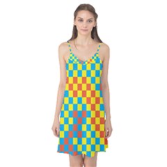 Optical Illusions Plaid Line Yellow Blue Red Flag Camis Nightgown by Alisyart