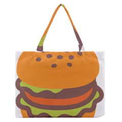Hamburger Medium Zipper Tote Bag by Alisyart