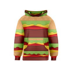 Vector Burger Time Background Kids  Pullover Hoodie by Simbadda