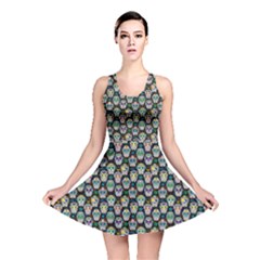 Black Day Of The Dead Sugar Skull Reversible Skater Dress