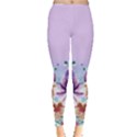 Purple2 Floral Leggings  View1