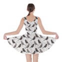 Gray Floral Pattern With Birds Skater Dress View2