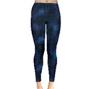 Blue Pattern Constellations of Hearts on Night Women s Leggings View1