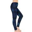 Blue Pattern Constellations of Hearts on Night Women s Leggings View4