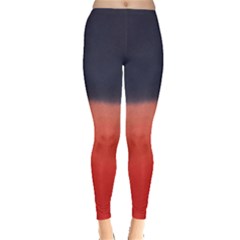 Navy Red Tie Dye Leggings by CoolDesigns