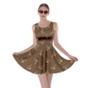 Brown Tyrannosaurus Dinosaur Doodle Pattern Skater Dress  View1