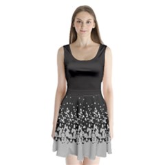 Dark Gray Triangle Split Back Mini Dress  by CoolDesigns