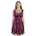 Wine Snow Split Back Mini Dress  View1