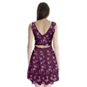 Wine Snow Split Back Mini Dress  View2